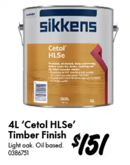 Bunnings 'Cetol HLSe Timber Finish offer