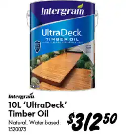 Bunnings 'UltraDeck' Timber Oil offer