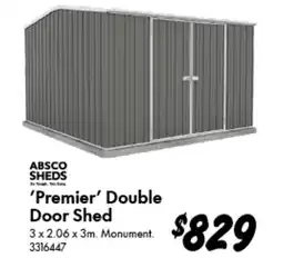 Bunnings 'Premier' Double Door Shed offer