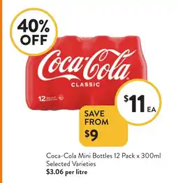 Foodworks Coca-Cola Mini Bottles offer