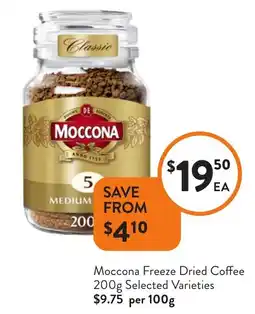 Foodworks Moccona Freeze Dried Coffee offer