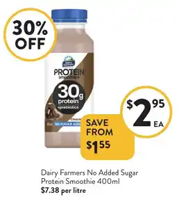 Foodworks Dairy Farmers No Added Sugar Protein Smoothie offer