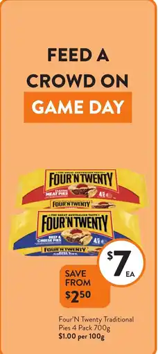 Foodworks Four 'N Twenty Traditional Pies offer
