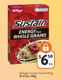 Foodworks Kellogg's Sustain Cereal offer
