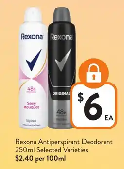 Foodworks Rexona Antiperspirant Deodorant offer