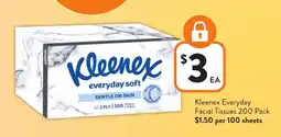 Foodworks Kleenex Everyday Facial Tissues offer