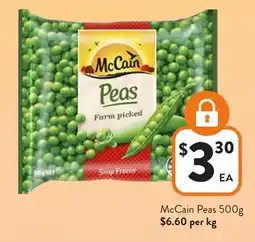 Foodworks McCain Peas offer