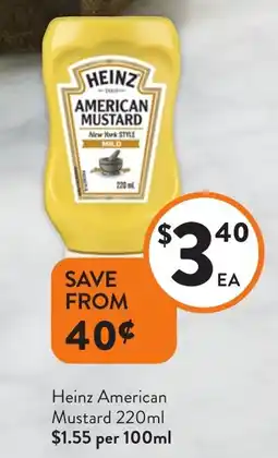 Foodworks Heinz American Mustard offer