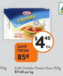 Foodworks Kraft Cheddar Cheese Slices offer