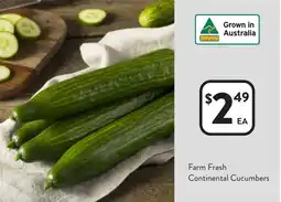 Foodworks Farm Fresh Continental Cucumbers offer