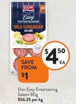 Foodworks Don Easy Entertaining Salami offer