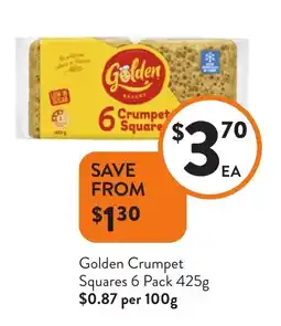 Foodworks Golden Crumpet Squares offer