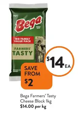 Foodworks Bega Farmers' Tasty Cheese Block offer