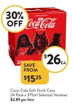 Foodworks Coca-Cola Soft Drink Cans offer
