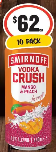 IGA Liquor Smirnoff Crush 6% Mixed Pack offer