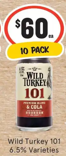 IGA Liquor Wild Turkey 101 6.5% Varieties offer