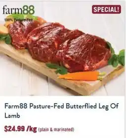 Tasman Butchers Farm88 Pasture-Fed Butterflied Leg Of Lamb offer