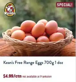 Tasman Butchers Kean's Free Range Eggs offer