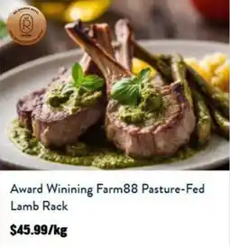 Tasman Butchers Award Winining Farm88 Pasture-Fed Lamb Rack offer