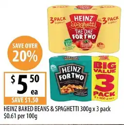 Supabarn Heinz baked beans & spaghetti offer