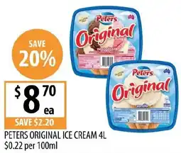 Supabarn Peters original ice cream offer
