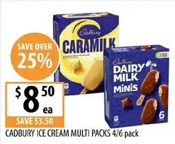 Supabarn Cadbury ice cream multi packs offer
