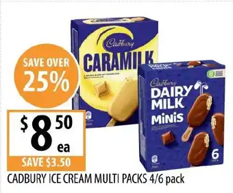 Supabarn Cadbury ice cream multi packs offer
