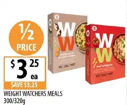Supabarn Weight watchers meals offer