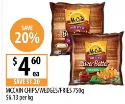 Supabarn Mccain chips/wedges/fries offer