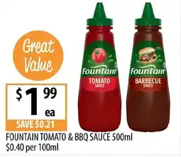 Supabarn Fountain tomato & bbq sauce offer