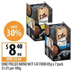 Supabarn Dine pulled menu wet cat food offer