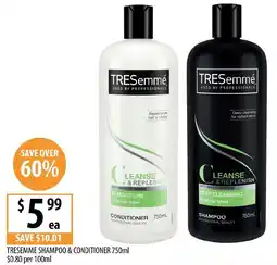 Supabarn Tresemme shampoo & conditioner offer