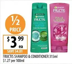 Supabarn Fructis shampoo & conditioner offer