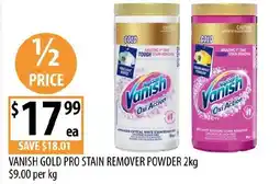Supabarn Vanish gold pro stain remover powder offer