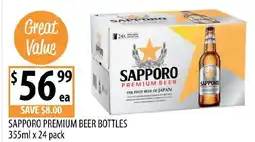 Supabarn Sapporo premium beer bottles offer