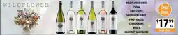 Supabarn Wildflower wines,brut cuvee, sauvignon blanc, pinot grigio, chardonnay, rose & cabernet sauvignon offer