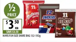 Supabarn Mars fun size share bag offer