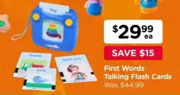 Toyworld First Words Talking Flash Cards offer