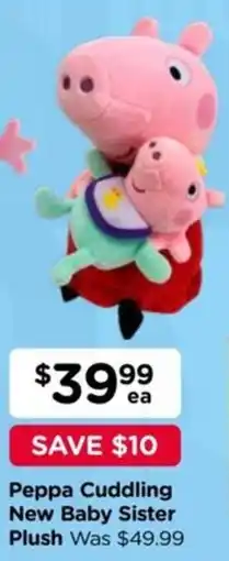 Toyworld Peppa Cuddling New Baby Sister Plush offer