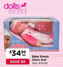 Toyworld Baby Emma Doll offer