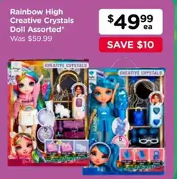 Toyworld Rainbow High Creative Crystals Doll Assorted offer