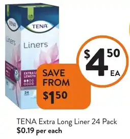 Foodworks Tena extra long liner offer