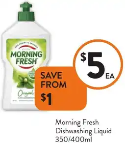 Foodworks Morning Fresh Dishwashing Liquid offer