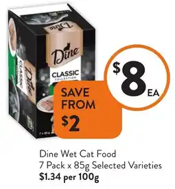 Foodworks Dine Wet Cat Food offer