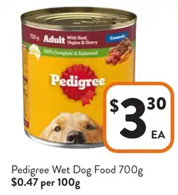 Foodworks Pedigree Wet Dog Food offer
