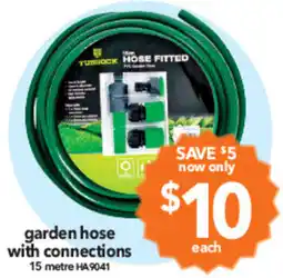 Cheap as Chips garden hose with connections offer