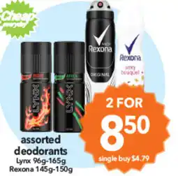 Cheap as Chips assorted deodorants offer