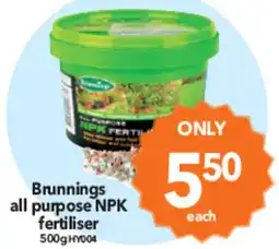 Cheap as Chips Brunnings all purpose NPK fertiliser offer