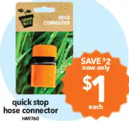 Cheap as Chips quick stop hose connector offer
