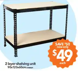Cheap as Chips 2 layer shelving unit offer